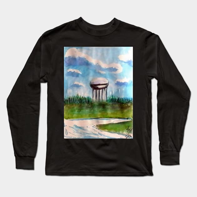 Raines Road Watertower Long Sleeve T-Shirt by lorgh